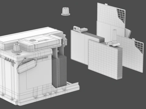 Car Battery Assembly Animation 3D Model