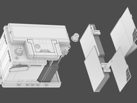 汽车电池组装动画 3D 模型