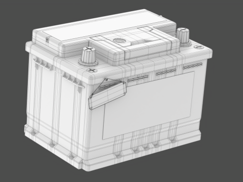 汽车电池组装动画 3D 模型