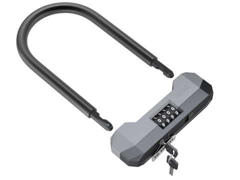 Combinação de bicicleta U-Lock Modelo 3D