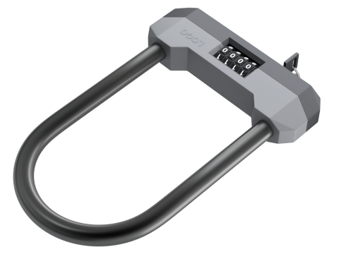 Combinação de bicicleta U-Lock Modelo 3D