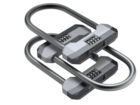 Combinação de bicicleta U-Lock Modelo 3D