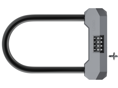 Combinação de bicicleta U-Lock Modelo 3D