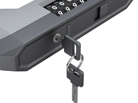 Combinação de bicicleta U-Lock Modelo 3D