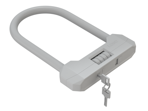 Combinação de bicicleta U-Lock Modelo 3D