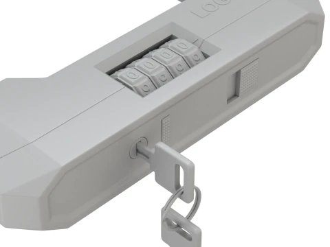 Combination Bicycle U-Lock 3D Model