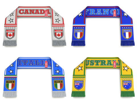 팬 스카프 3D 모델