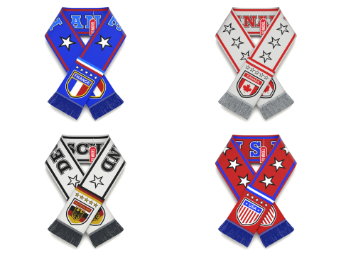 팬 스카프 3D 모델