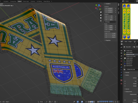 팬 스카프 3D 모델