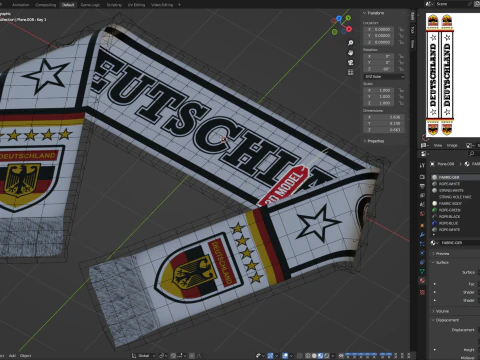 Len&ccedil;o de leque Modelo 3D