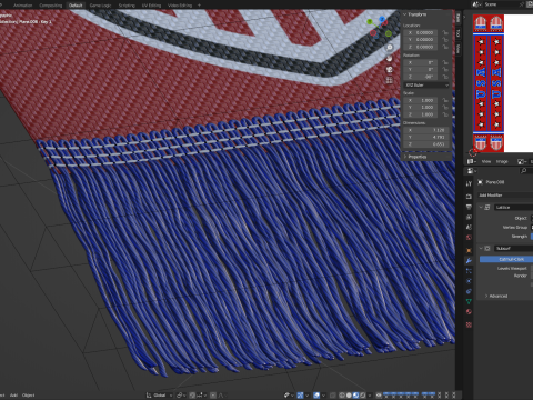 팬 스카프 3D 모델