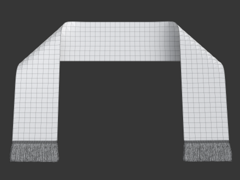 팬 스카프 3D 모델