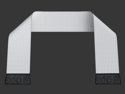 팬 스카프 3D 모델