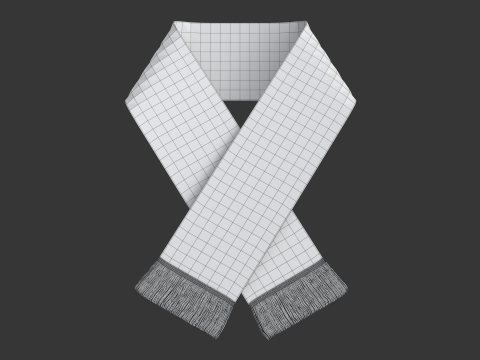 팬 스카프 3D 모델
