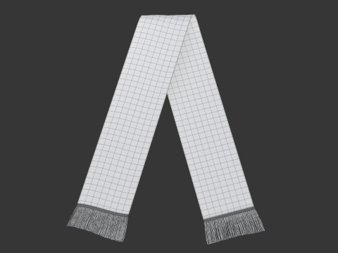 팬 스카프 3D 모델