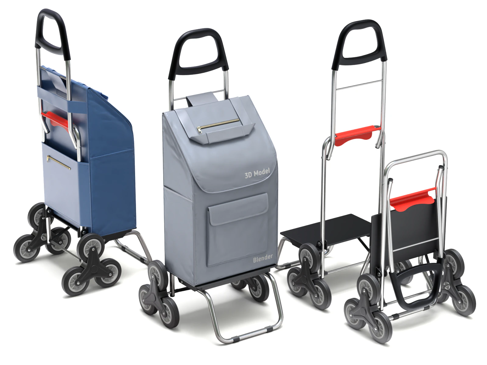 Carrello spesa da arrampicata pieghevole Modello 3D .c4d .max .obj .3ds .fbx .stl .blend