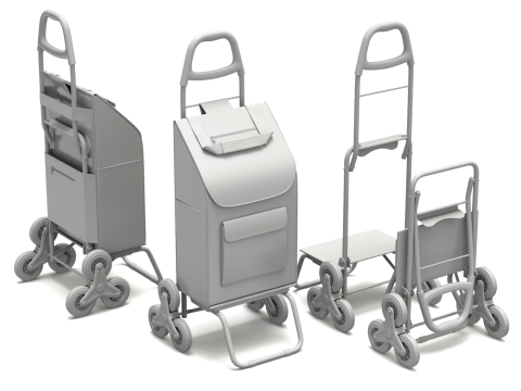 접이식 등산 쇼핑 카트 3D 모델