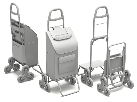 Carrello spesa da arrampicata pieghevole Modello 3D