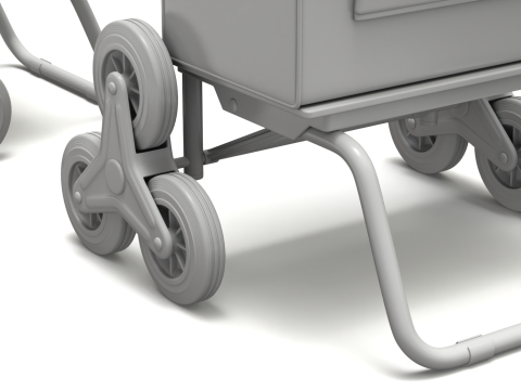 접이식 등산 쇼핑 카트 3D 모델