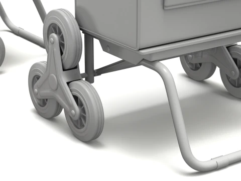 Carrello spesa da arrampicata pieghevole Modello 3D