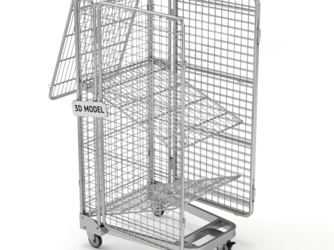 可折叠防滚架手推车 3D 模型