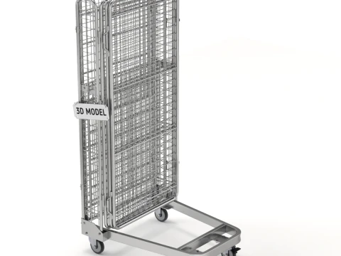 Foldable Roll Cage Trolley 3D Model