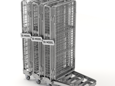 可折叠防滚架手推车 3D 模型