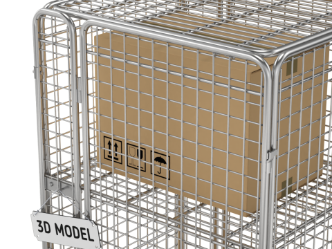 可折叠防滚架手推车 3D 模型