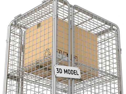 Foldable Roll Cage Trolley 3D Model