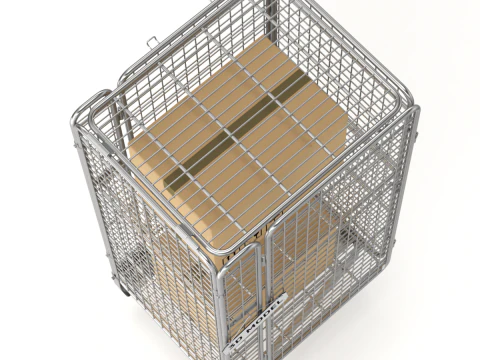 Foldable Roll Cage Trolley 3D Model