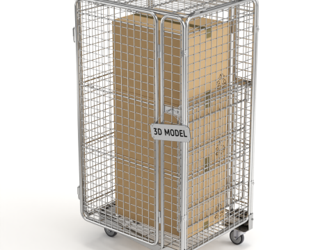 可折叠防滚架手推车 3D 模型