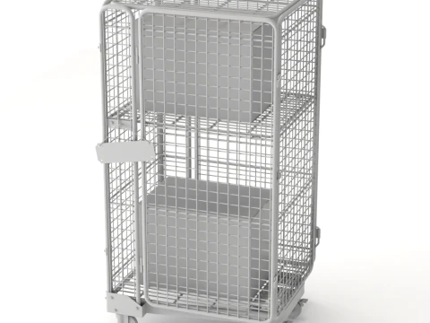 Foldable Roll Cage Trolley 3D Model