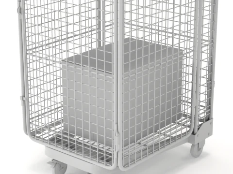 Foldable Roll Cage Trolley 3D Model