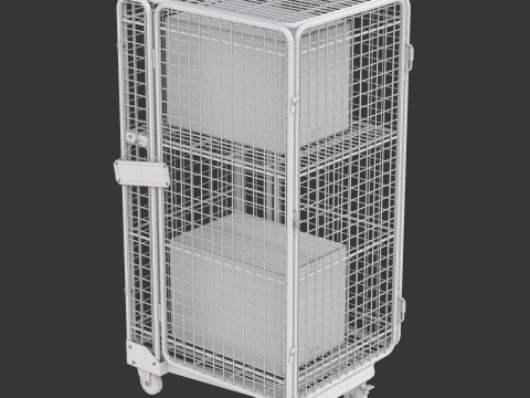 可折叠防滚架手推车 3D 模型