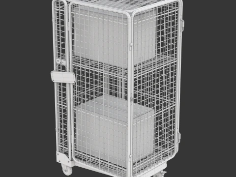 Foldable Roll Cage Trolley 3D Model