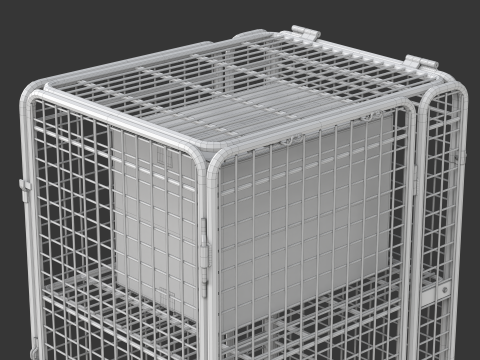 可折叠防滚架手推车 3D 模型