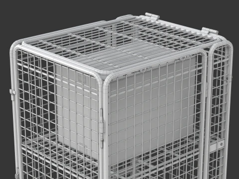 Foldable Roll Cage Trolley 3D Model