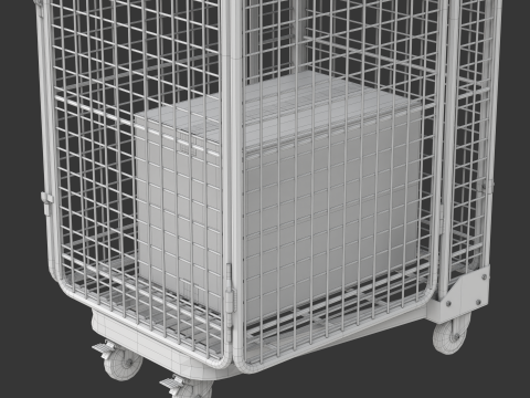 可折叠防滚架手推车 3D 模型