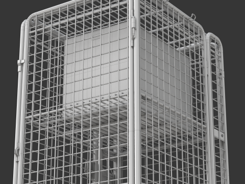 可折叠防滚架手推车 3D 模型