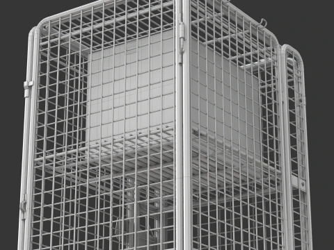 Foldable Roll Cage Trolley 3D Model