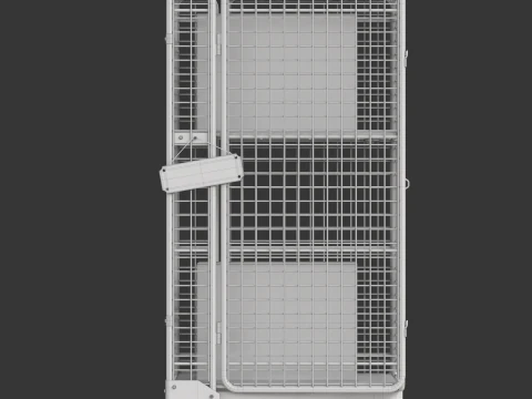 Foldable Roll Cage Trolley 3D Model