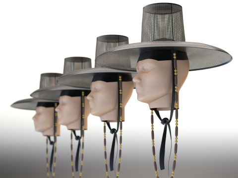 Chap&eacute;u Gat Coreano Modelo 3D