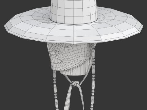 Chap&eacute;u Gat Coreano Modelo 3D