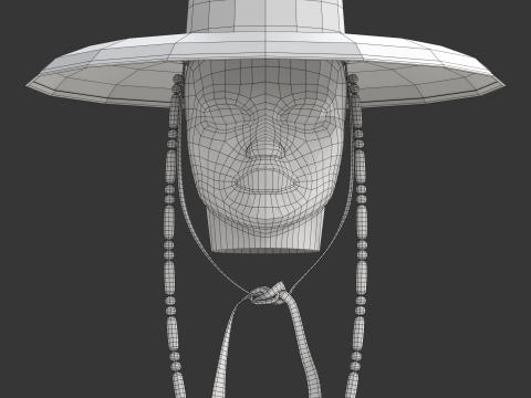 Chap&eacute;u Gat Coreano Modelo 3D
