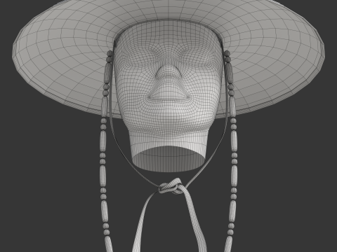 Chap&eacute;u Gat Coreano Modelo 3D