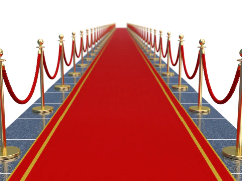 Animazione di srotolamento del tappeto rosso Modello 3D