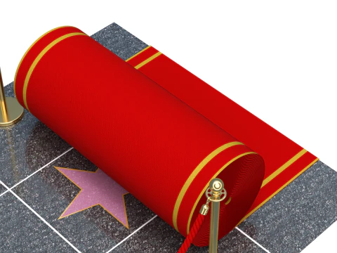 Animazione di srotolamento del tappeto rosso Modello 3D