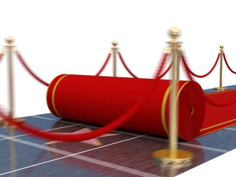 Animazione di srotolamento del tappeto rosso Modello 3D