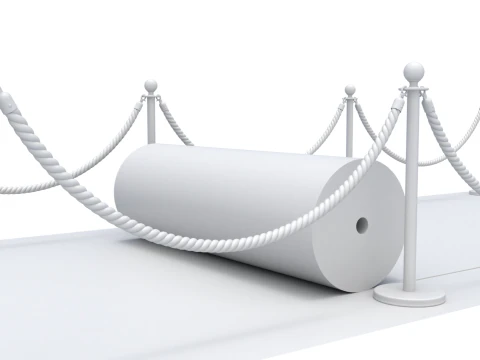 Animazione di srotolamento del tappeto rosso Modello 3D