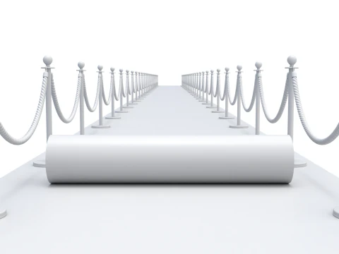 Animazione di srotolamento del tappeto rosso Modello 3D